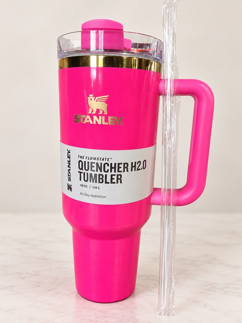 Stanley Quencher H2.0 Flowstate Tumbler 40 Oz Petal Parade